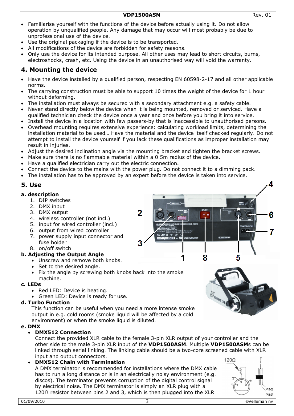 Velleman VDP1500ASM User Manual | Page 3 / 20