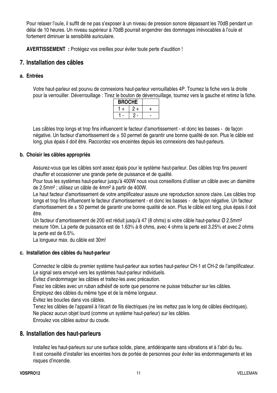 Velleman VDSPRO12 User Manual | Page 11 / 21