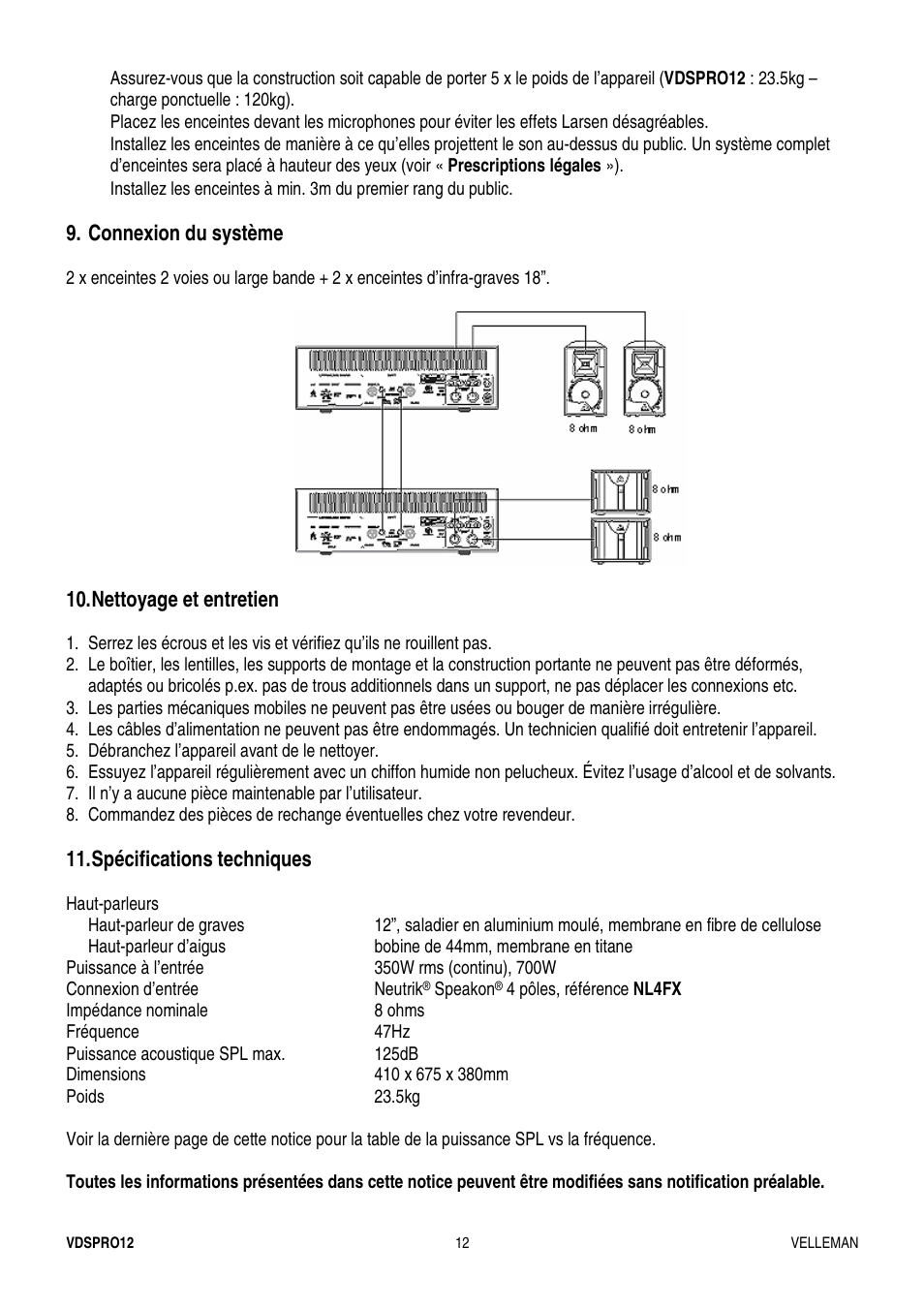 Velleman VDSPRO12 User Manual | Page 12 / 21