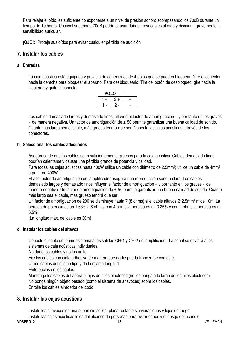 Velleman VDSPRO12 User Manual | Page 15 / 21