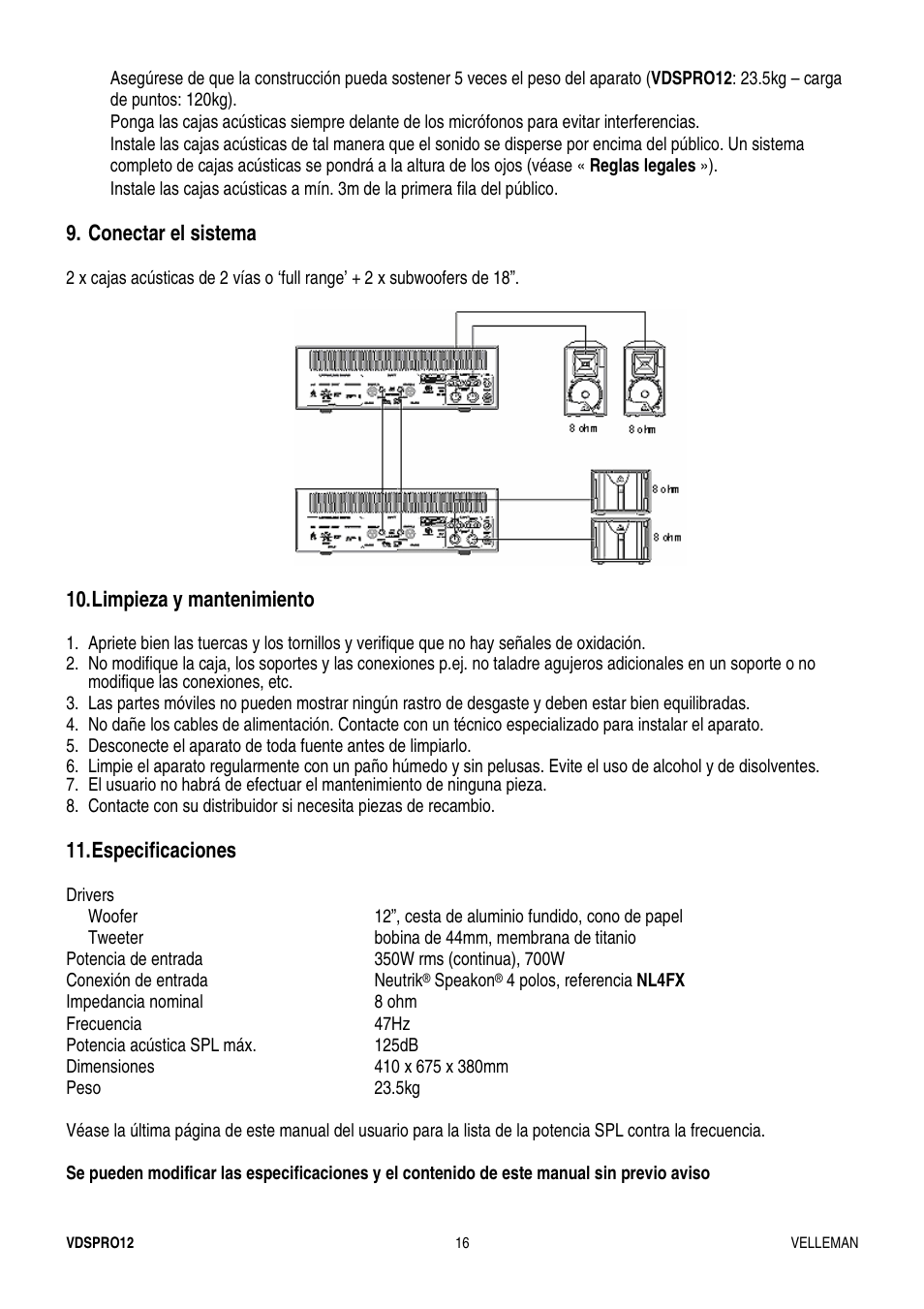 Velleman VDSPRO12 User Manual | Page 16 / 21