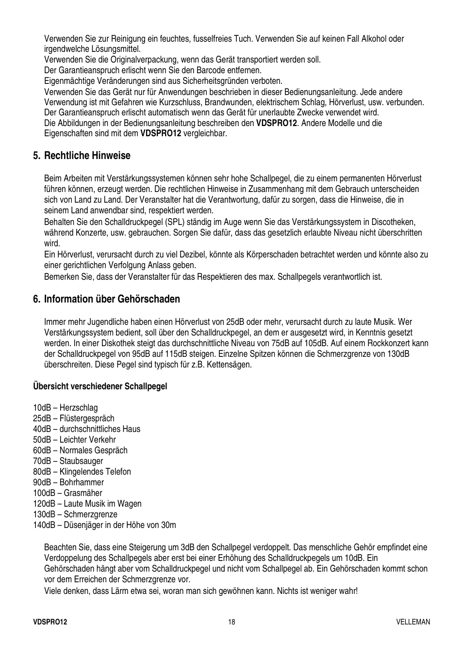 Velleman VDSPRO12 User Manual | Page 18 / 21