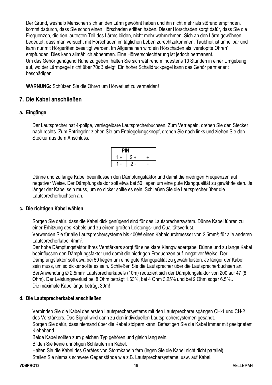 Velleman VDSPRO12 User Manual | Page 19 / 21