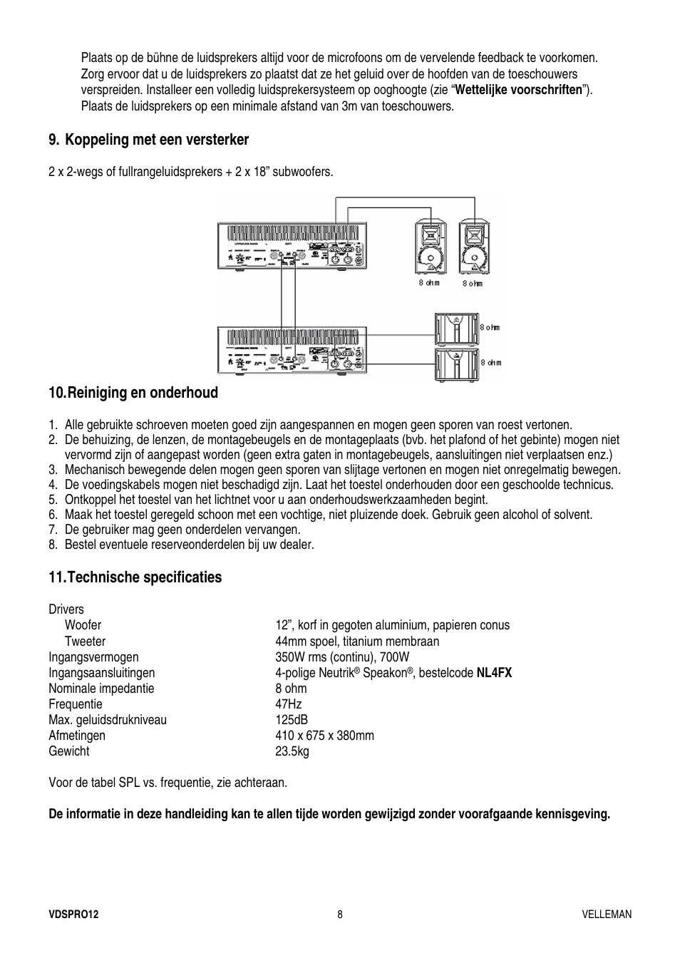 Velleman VDSPRO12 User Manual | Page 8 / 21