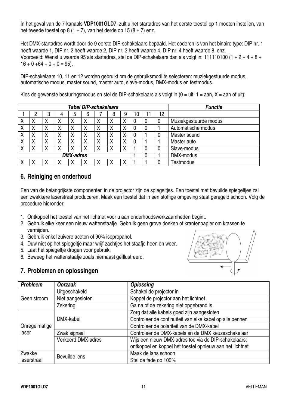 Velleman VDP1001GLD7 User Manual | Page 11 / 26