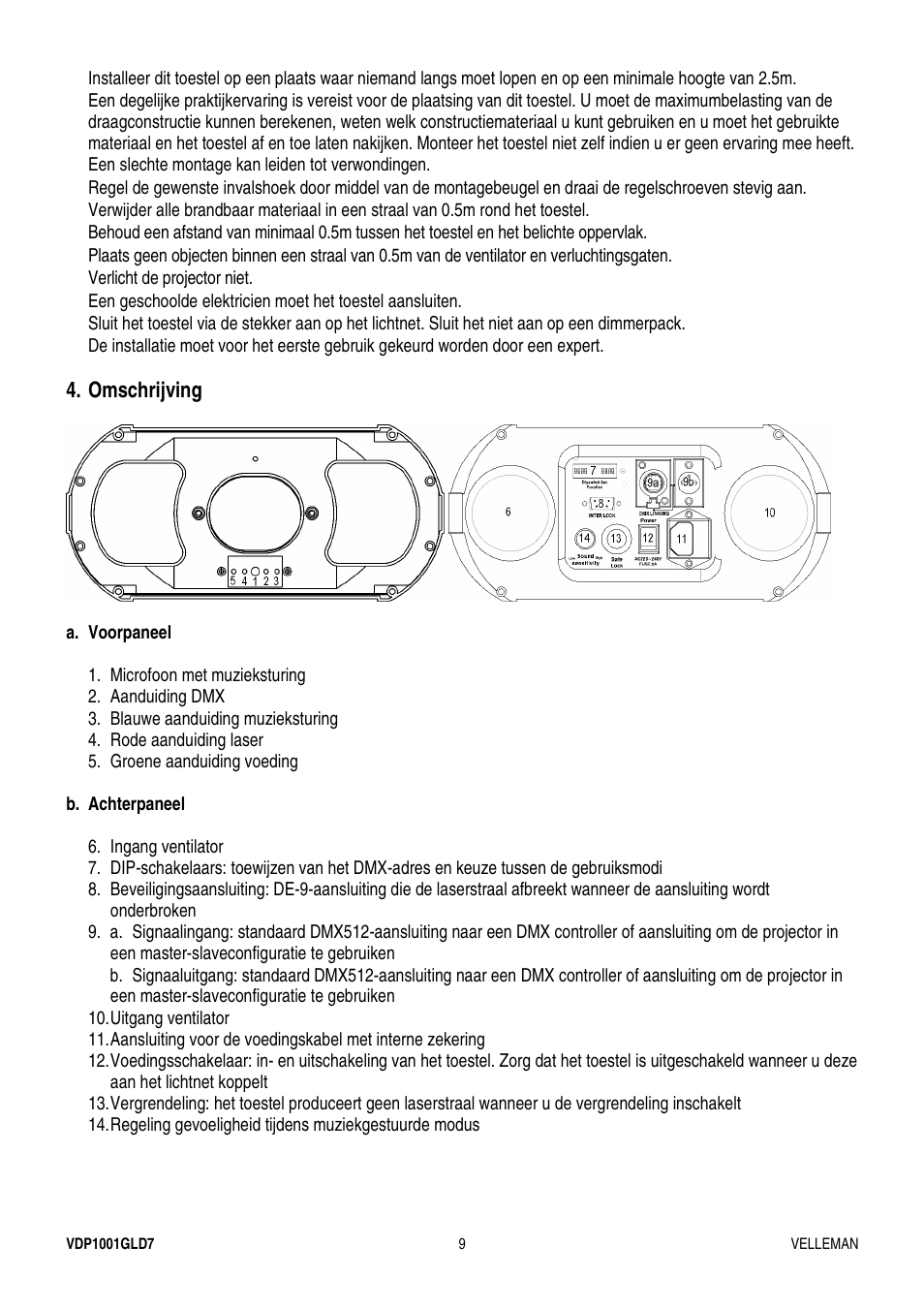 Velleman VDP1001GLD7 User Manual | Page 9 / 26