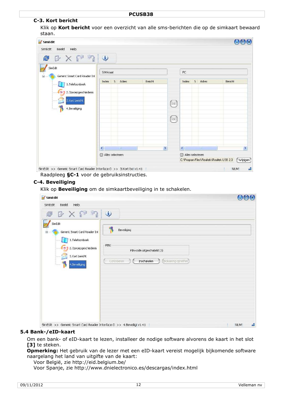 Velleman PCUSB38 User Manual | Page 12 / 30