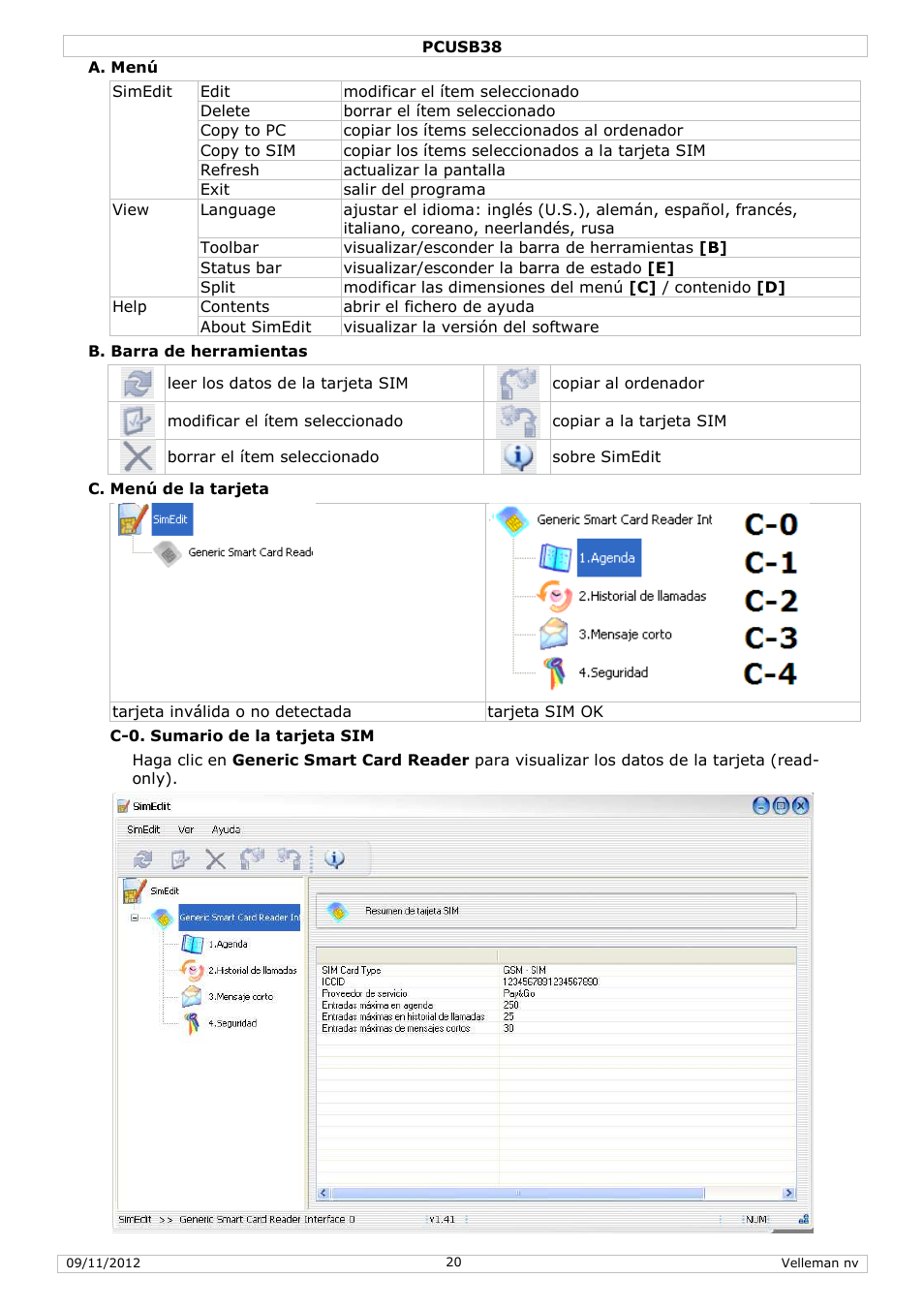 Velleman PCUSB38 User Manual | Page 20 / 30