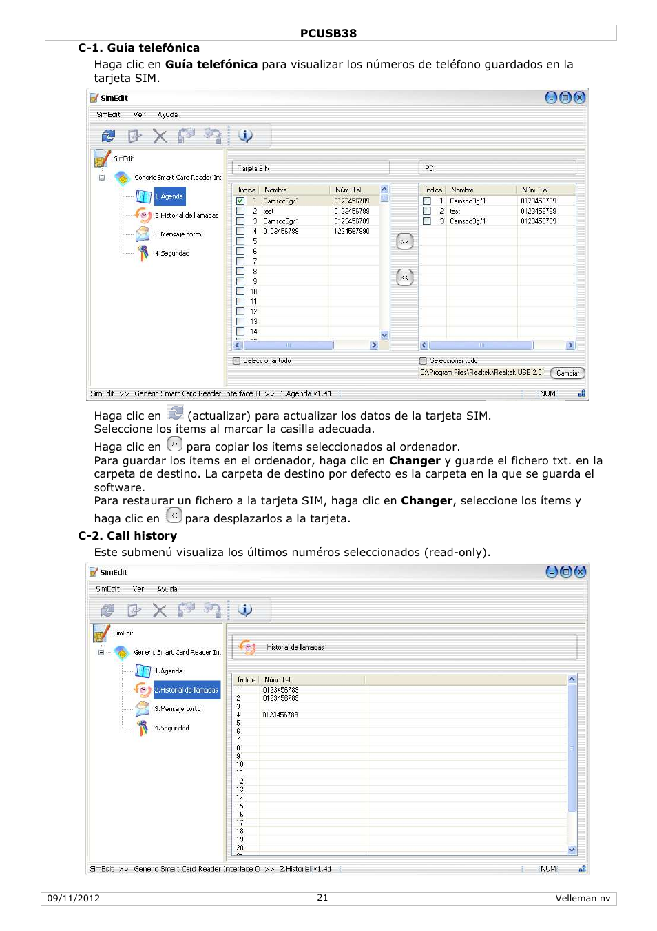 Velleman PCUSB38 User Manual | Page 21 / 30