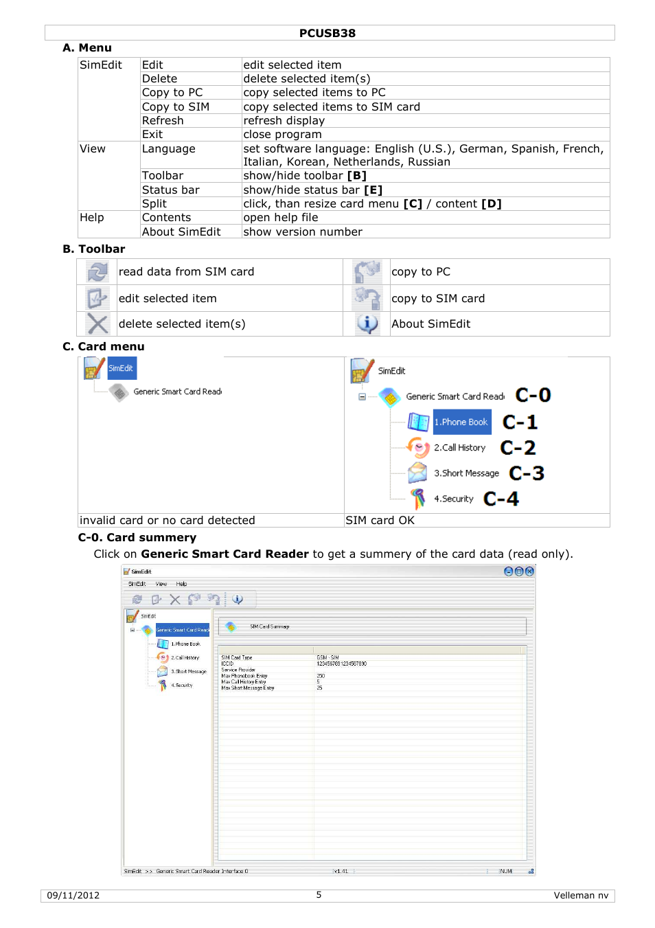 Velleman PCUSB38 User Manual | Page 5 / 30