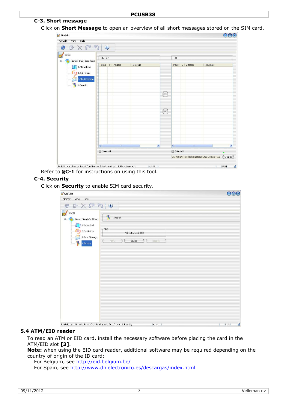 Velleman PCUSB38 User Manual | Page 7 / 30