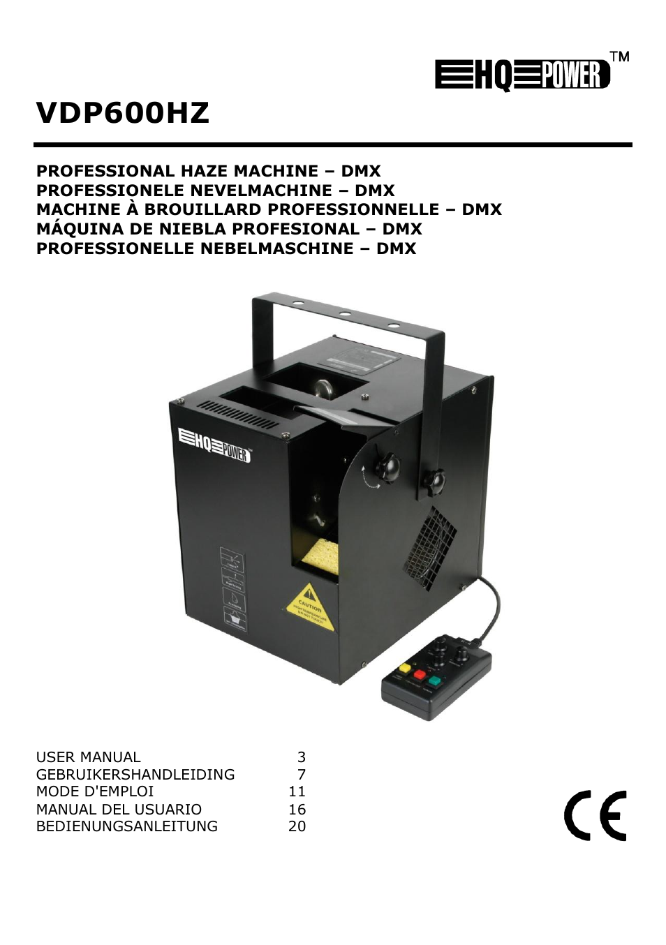 Velleman VDP600HZ User Manual | 26 pages