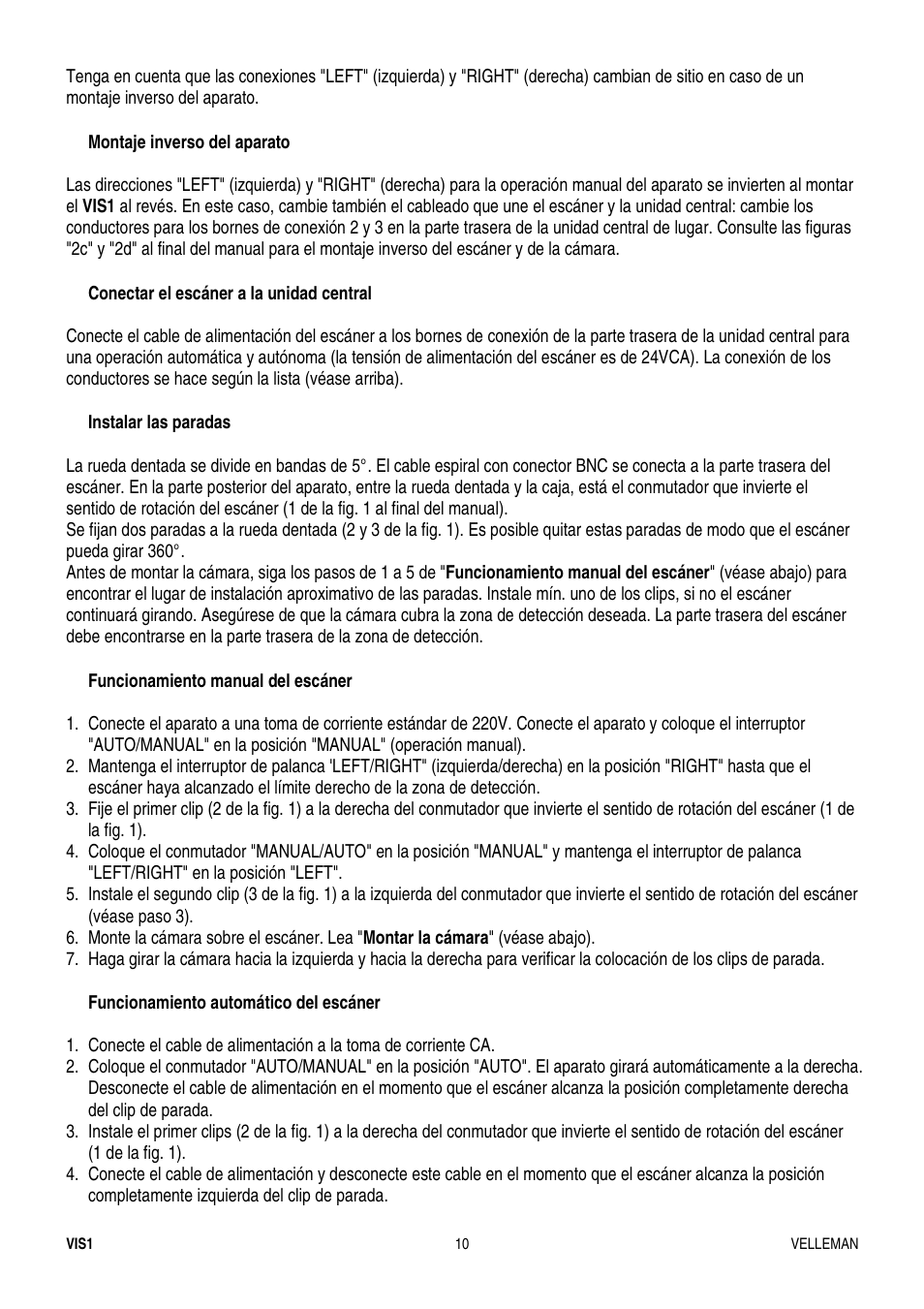 Velleman VIS1 User Manual | Page 10 / 15