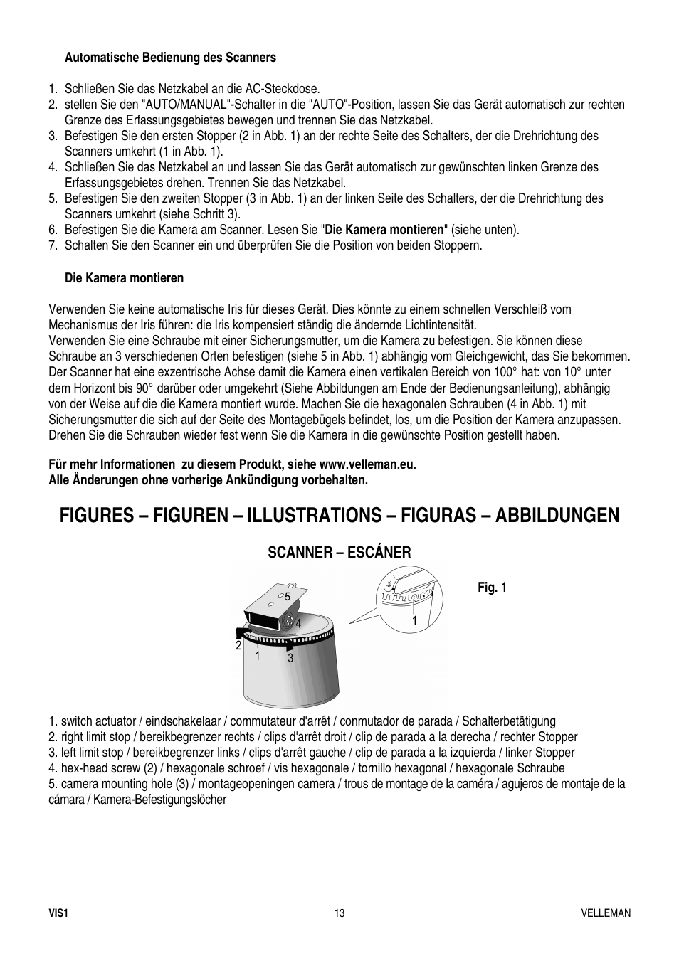 Velleman VIS1 User Manual | Page 13 / 15