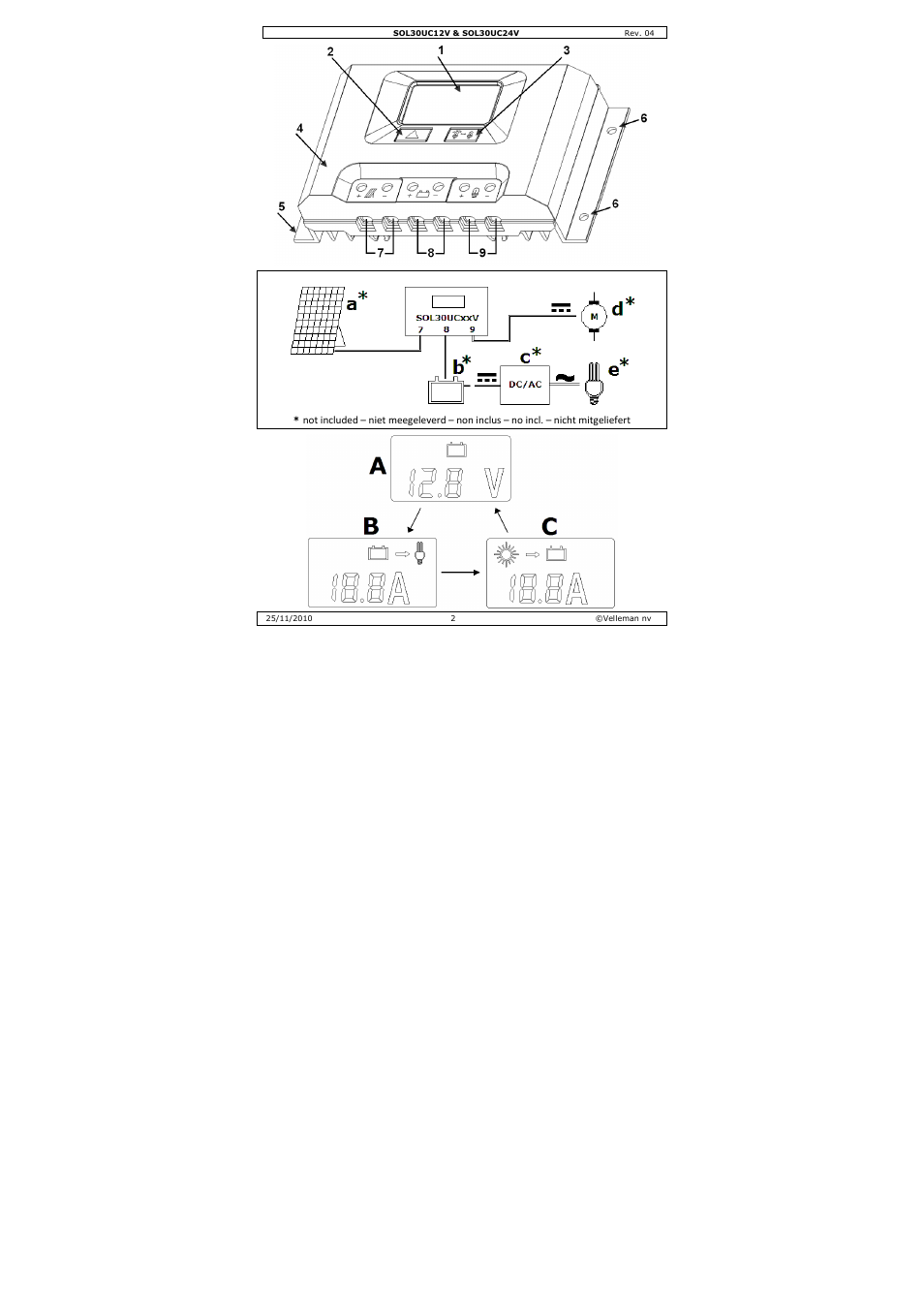 Velleman SOL30UC12V User Manual | Page 2 / 22