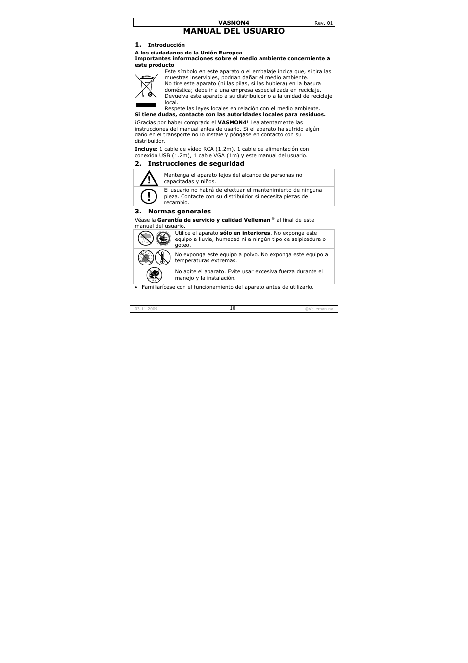 Nual del, Usuario | Velleman VASMON4 User Manual | Page 10 / 18
