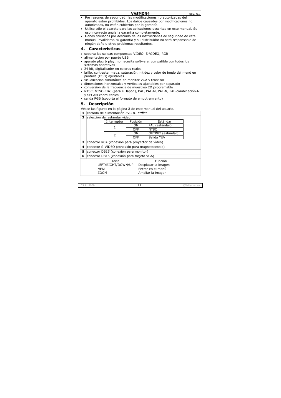 Velleman VASMON4 User Manual | Page 11 / 18