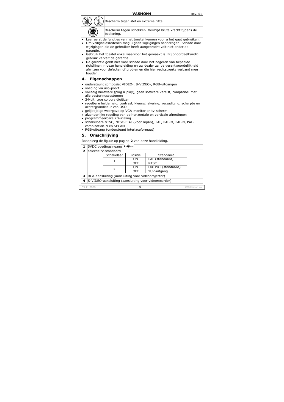 Velleman VASMON4 User Manual | Page 6 / 18