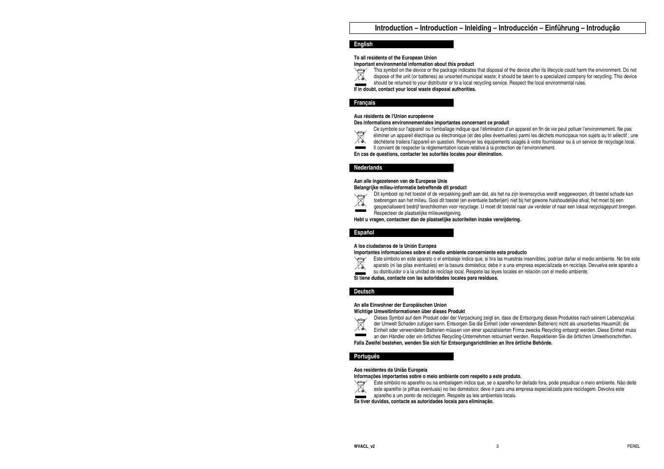 Velleman WVACL User Manual | Page 3 / 6