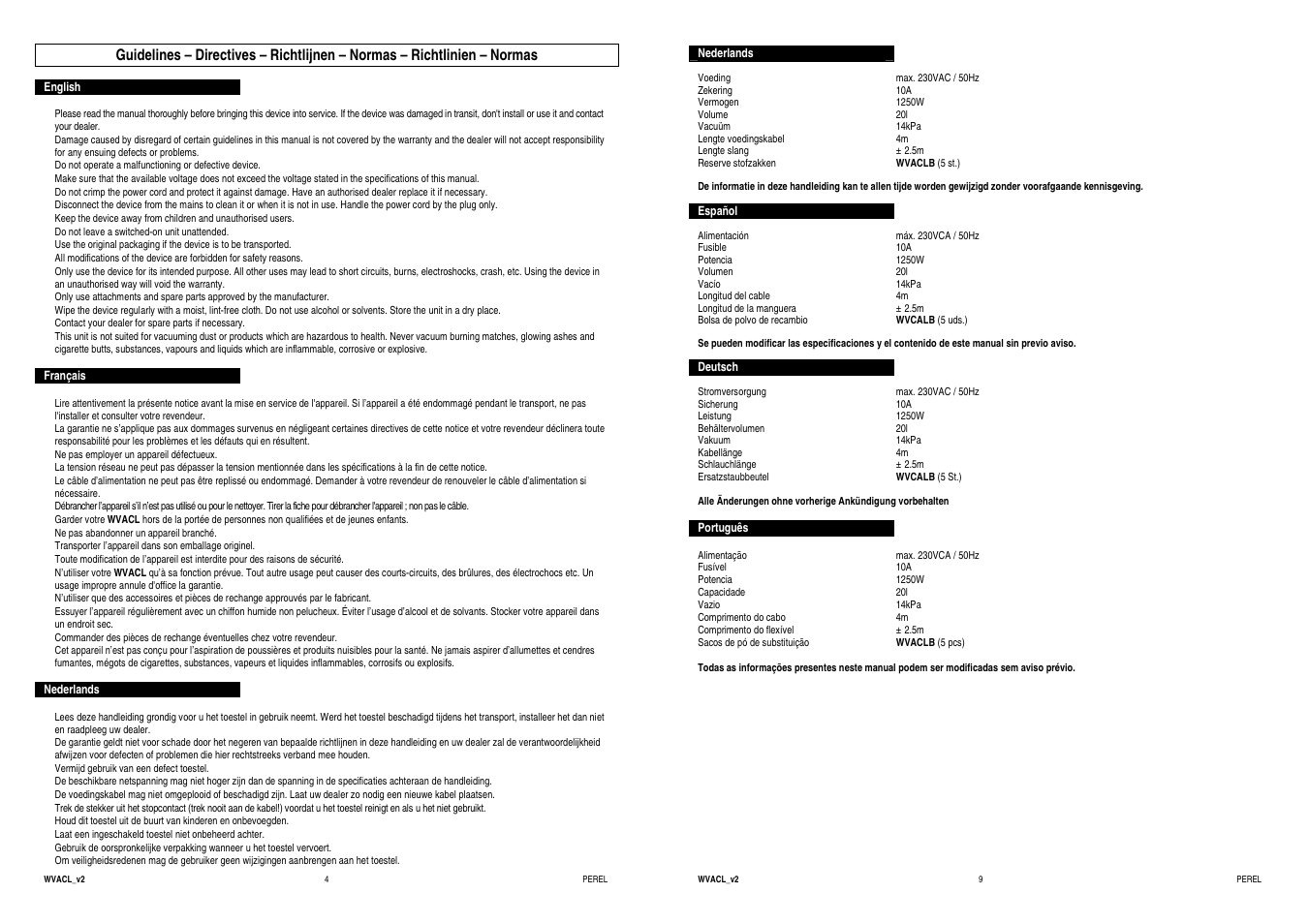 Velleman WVACL User Manual | Page 4 / 6