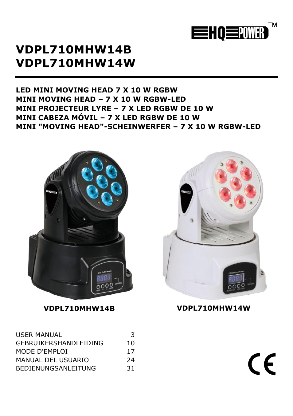 Velleman VDPL710MHW14x User Manual | 40 pages