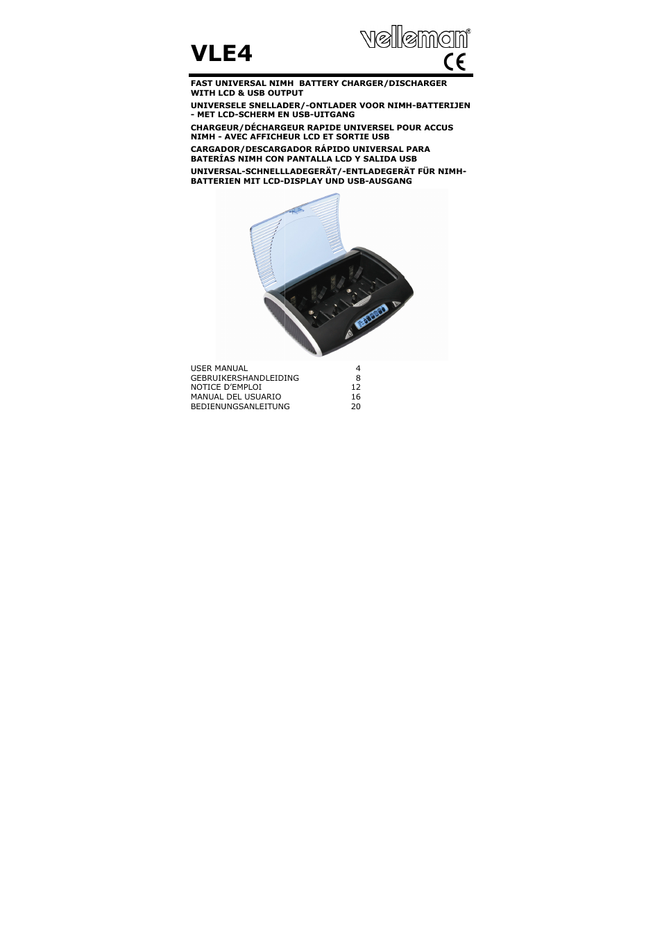 Velleman VLE4 User Manual | 27 pages