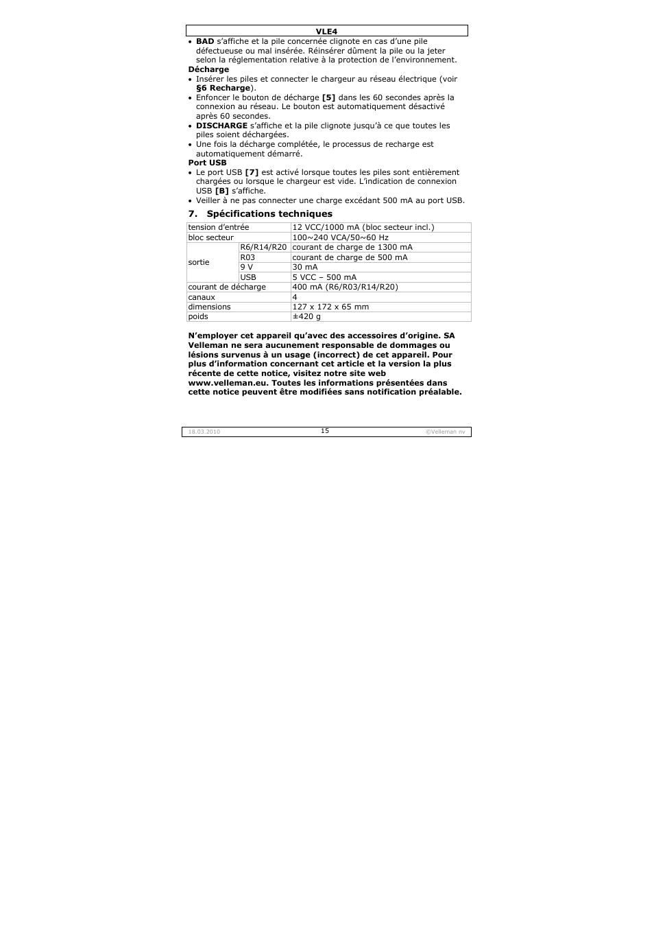 Velleman VLE4 User Manual | Page 15 / 27