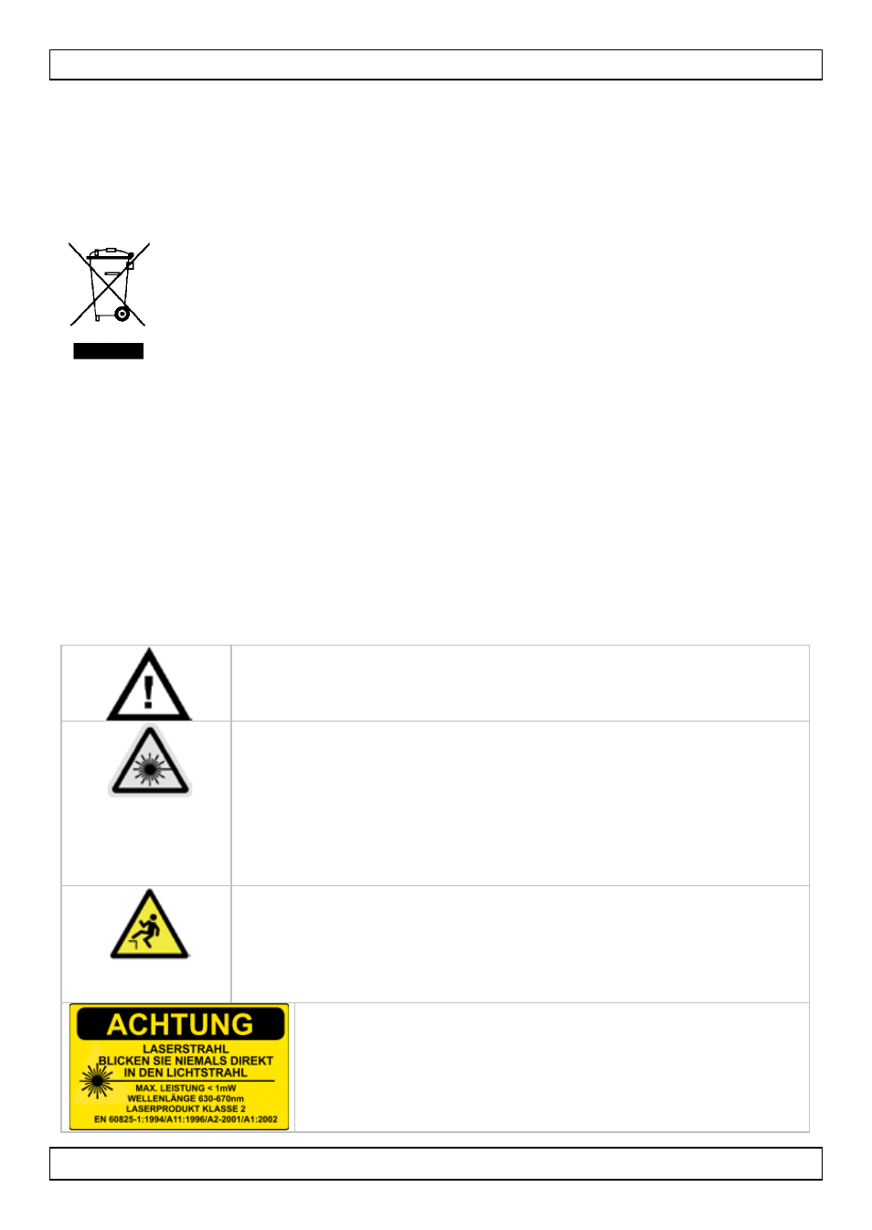 Bedienungsanleitung, Einführung, Sicherheitshinweise | Velleman VTLD100 User Manual | Page 36 / 47