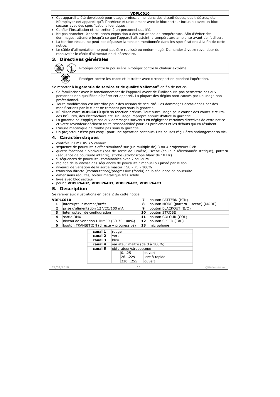 Velleman VDPLC010 User Manual | Page 11 / 23