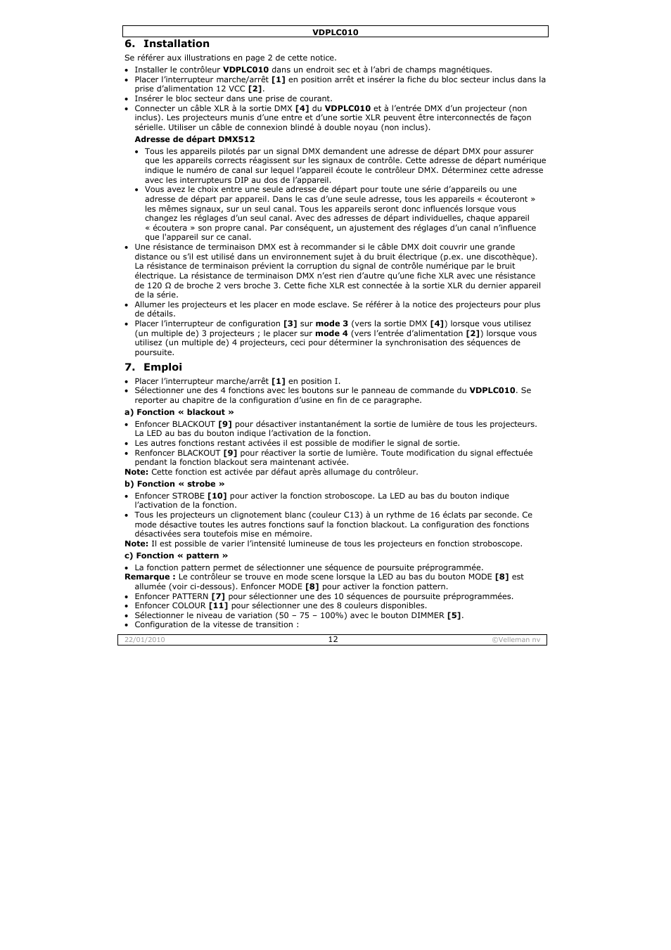 Velleman VDPLC010 User Manual | Page 12 / 23