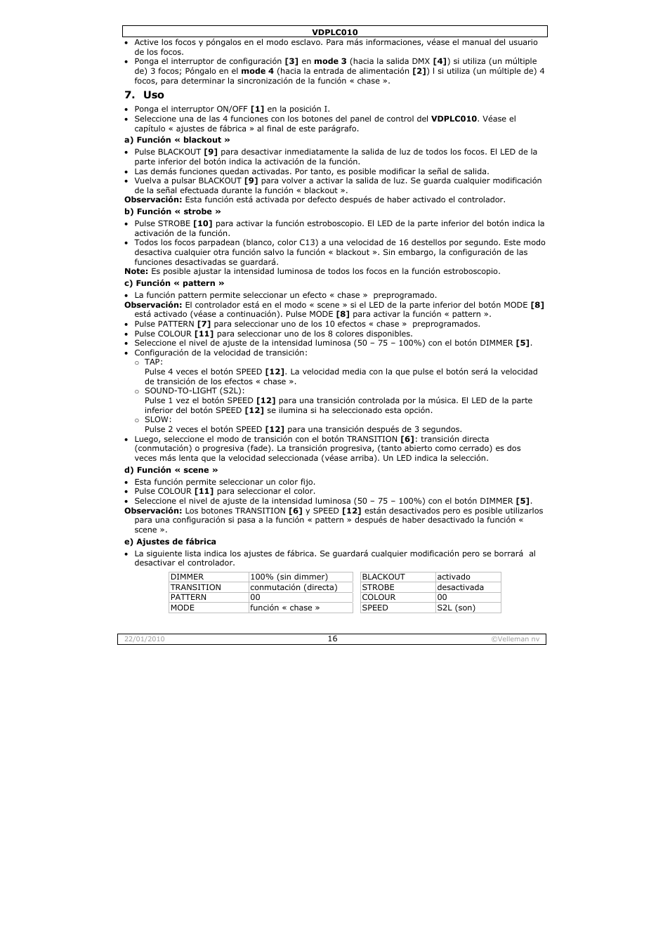 Velleman VDPLC010 User Manual | Page 16 / 23