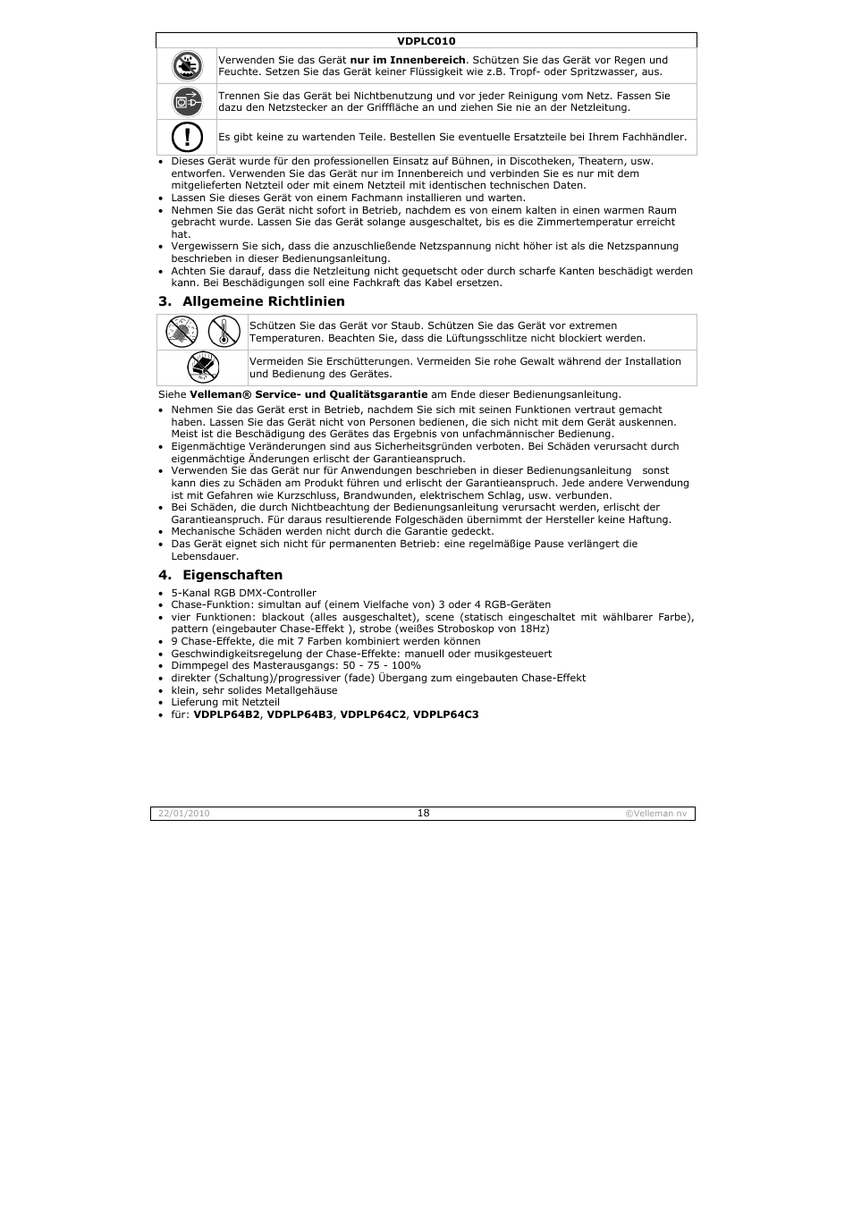 Velleman VDPLC010 User Manual | Page 18 / 23