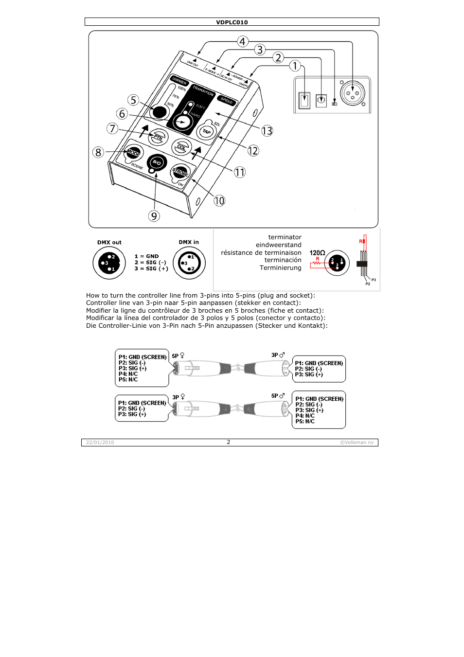 Velleman VDPLC010 User Manual | Page 2 / 23