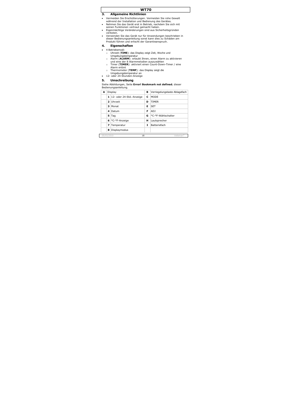 Wt70 | Velleman WT70 User Manual | Page 18 / 33