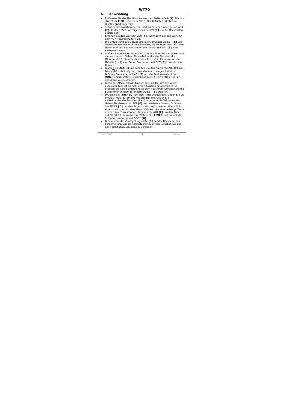 Wt70 | Velleman WT70 User Manual | Page 19 / 33