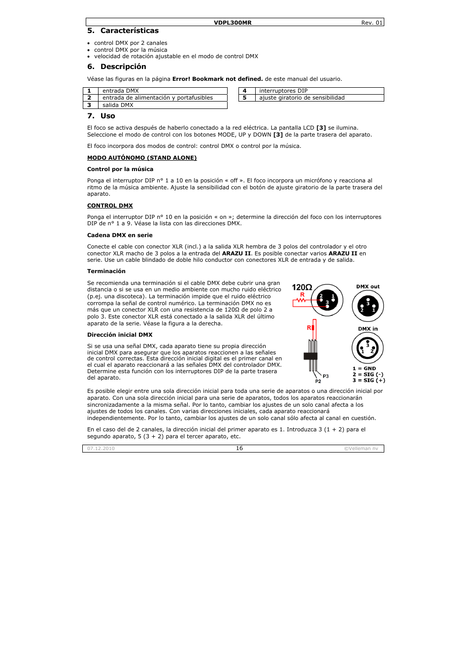 Velleman VDPL300MR User Manual | Page 16 / 23