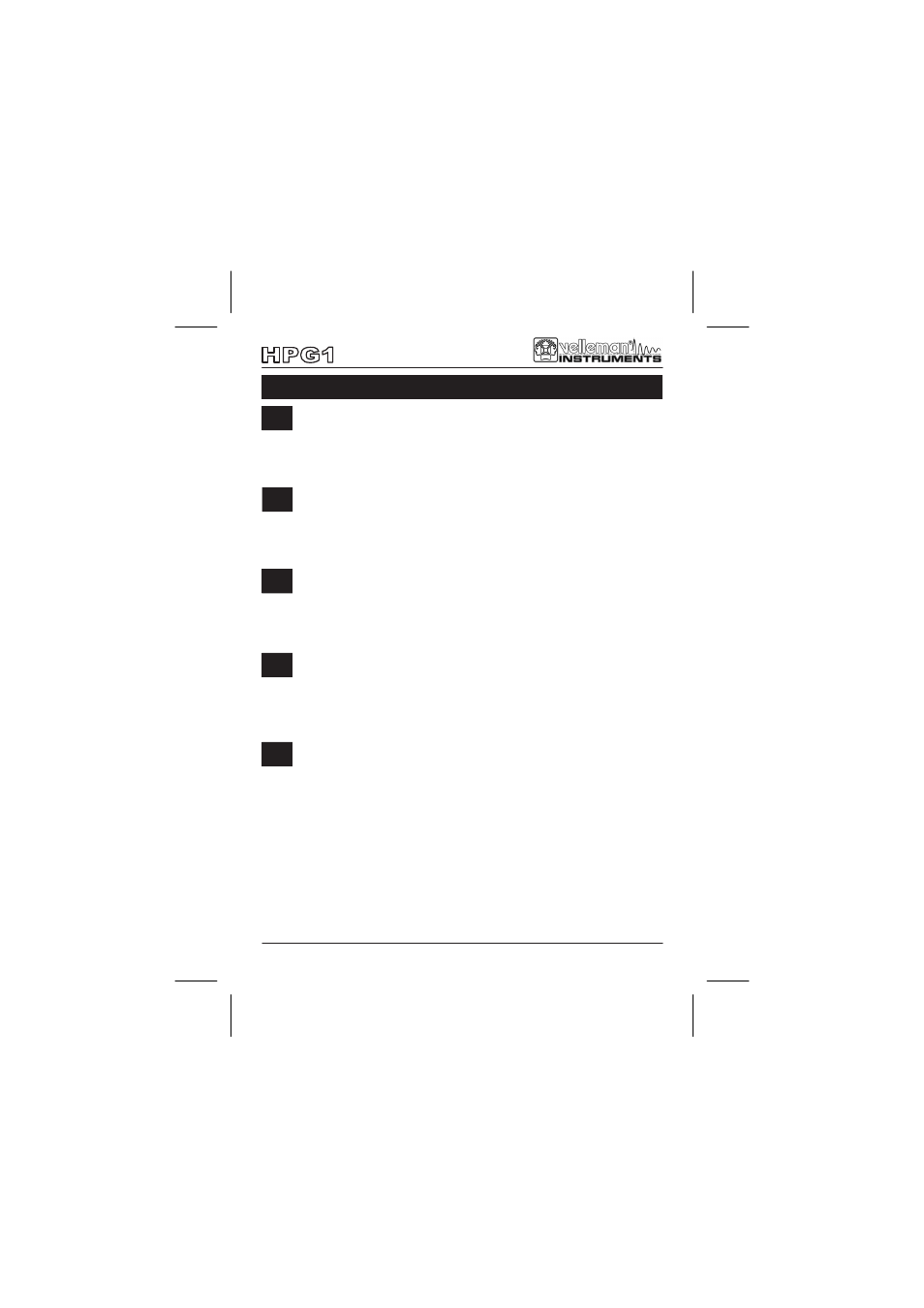 Velleman HPG1 User Manual | Page 4 / 28