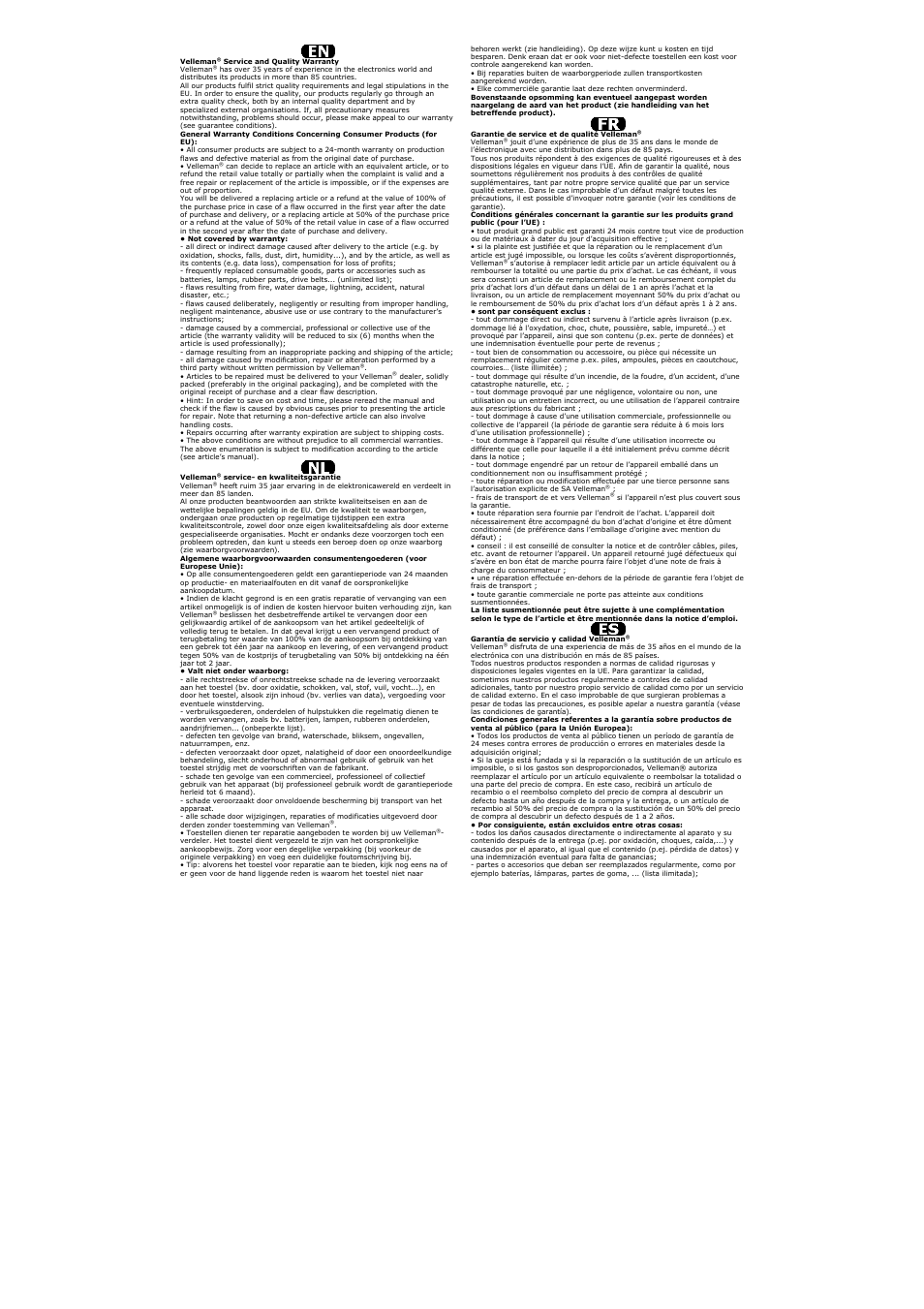 Velleman WHPC03 User Manual | Page 32 / 35