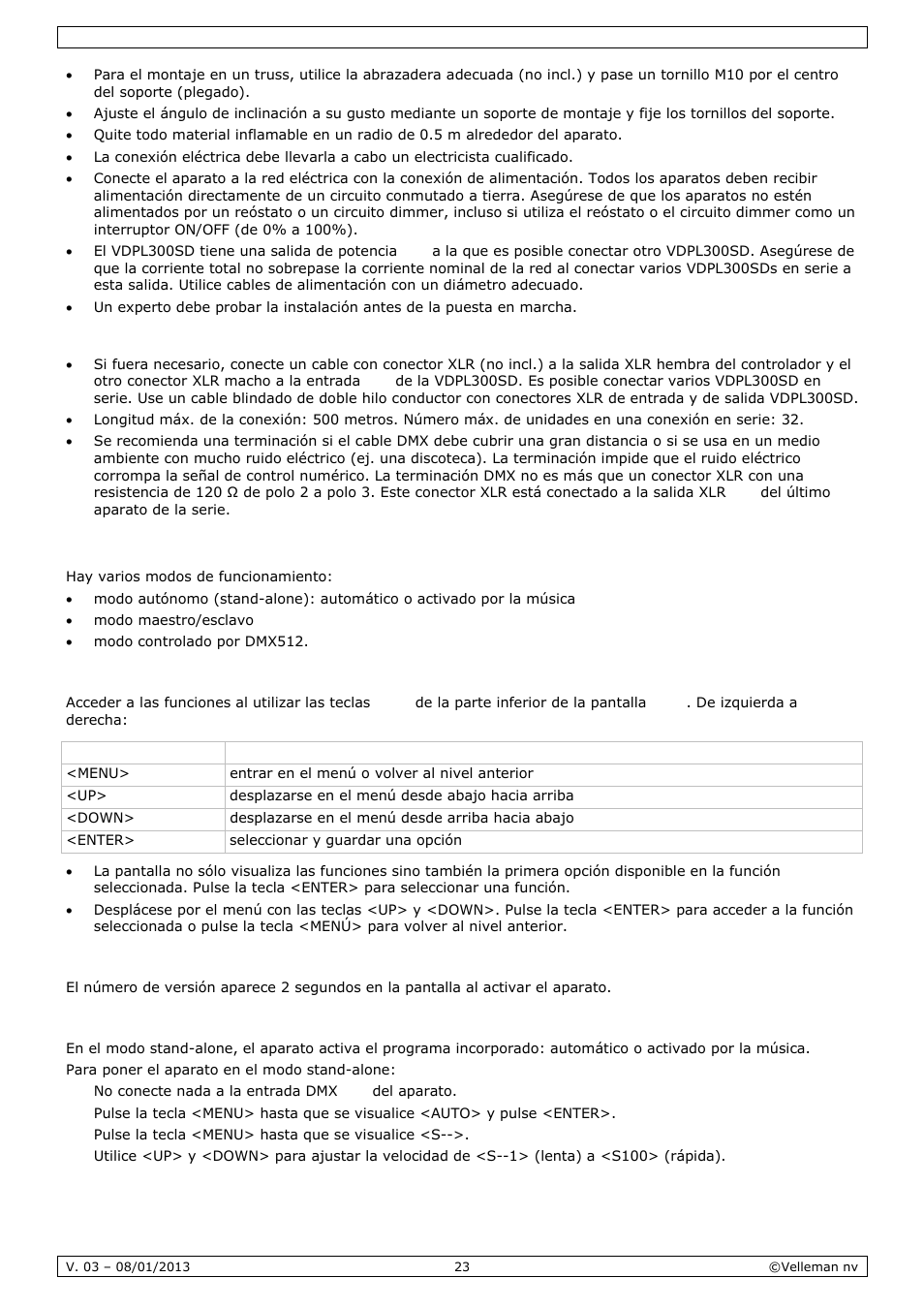 Velleman VDPL300SD User Manual | Page 23 / 34