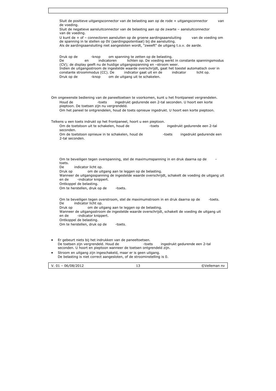 Velleman PS3005D User Manual | Page 13 / 39