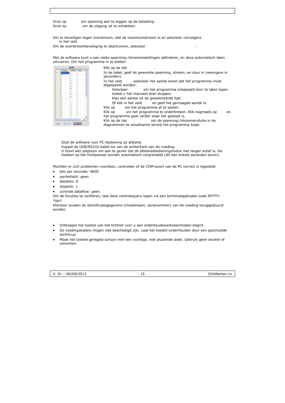 Velleman PS3005D User Manual | Page 15 / 39