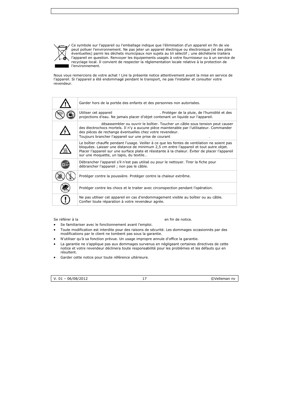 Mode d'emploi, Mode d’e, Emploi | Velleman PS3005D User Manual | Page 17 / 39