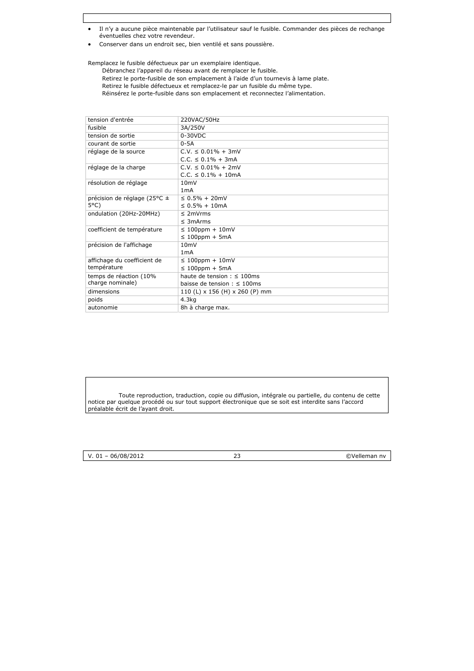 Velleman PS3005D User Manual | Page 23 / 39