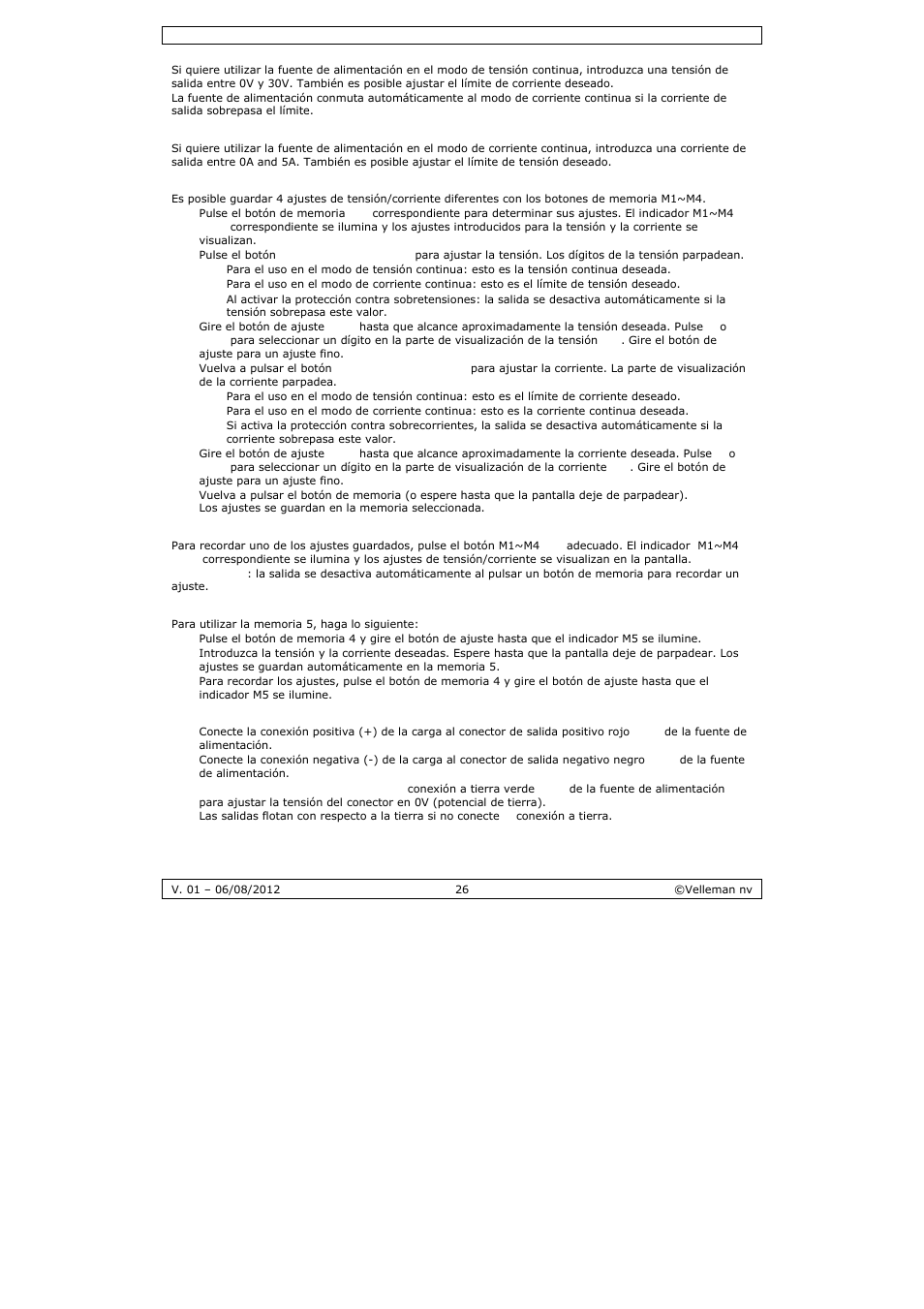 Velleman PS3005D User Manual | Page 26 / 39