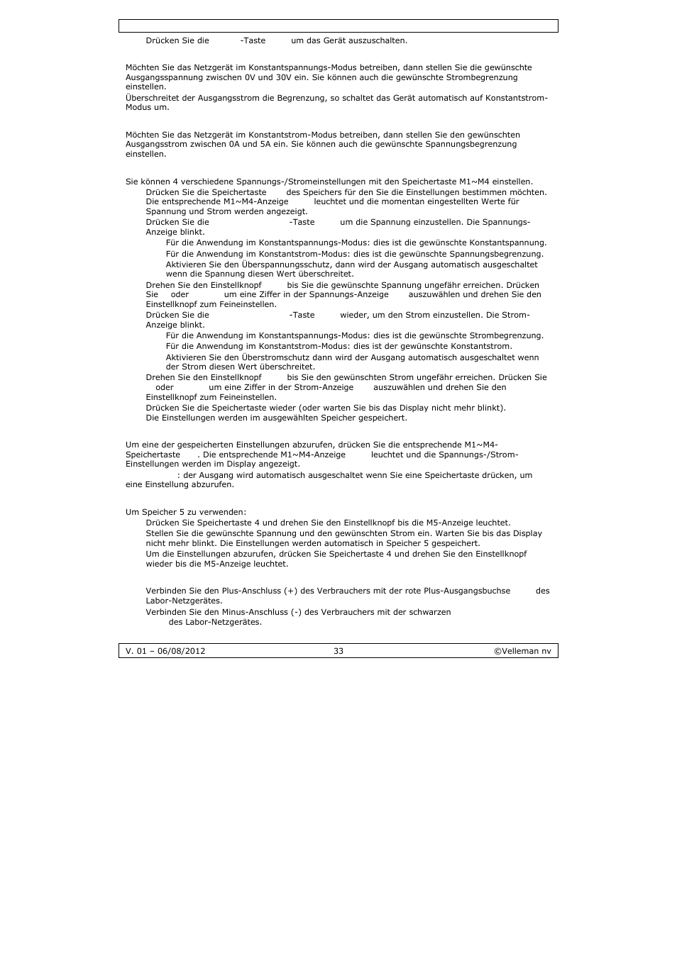 Velleman PS3005D User Manual | Page 33 / 39