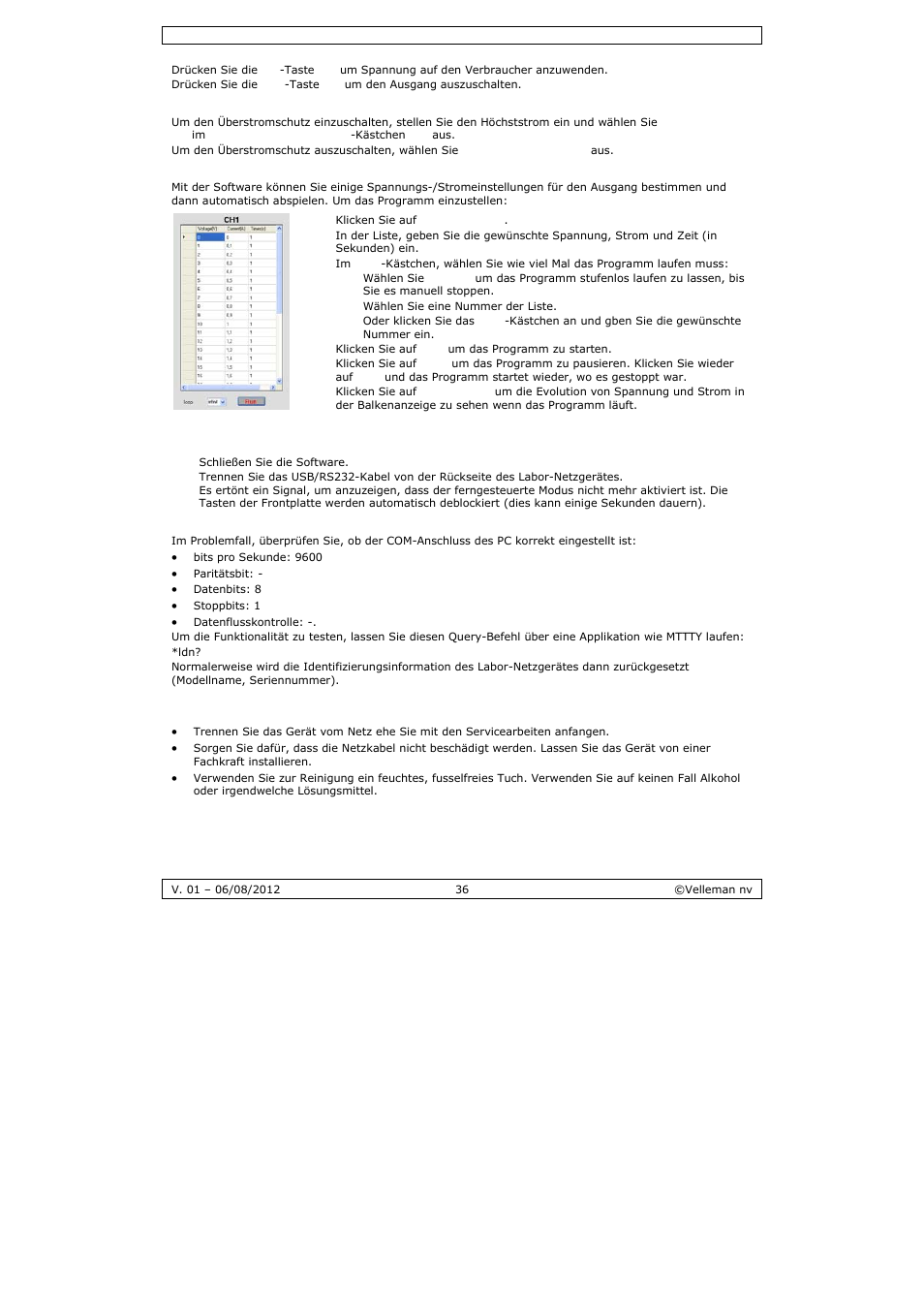 Velleman PS3005D User Manual | Page 36 / 39