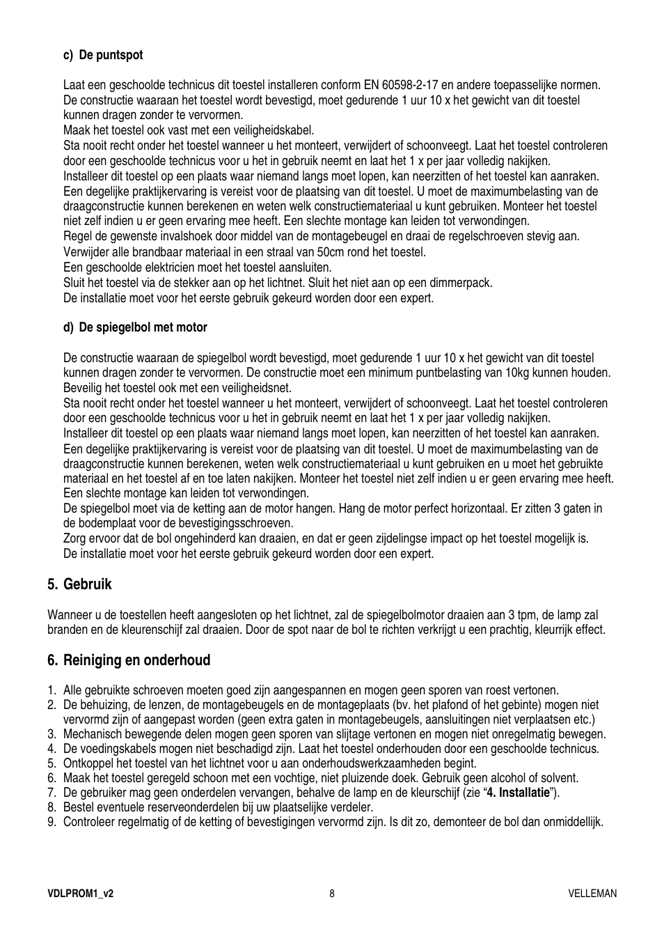 Velleman VDLPROM1 User Manual | Page 8 / 20