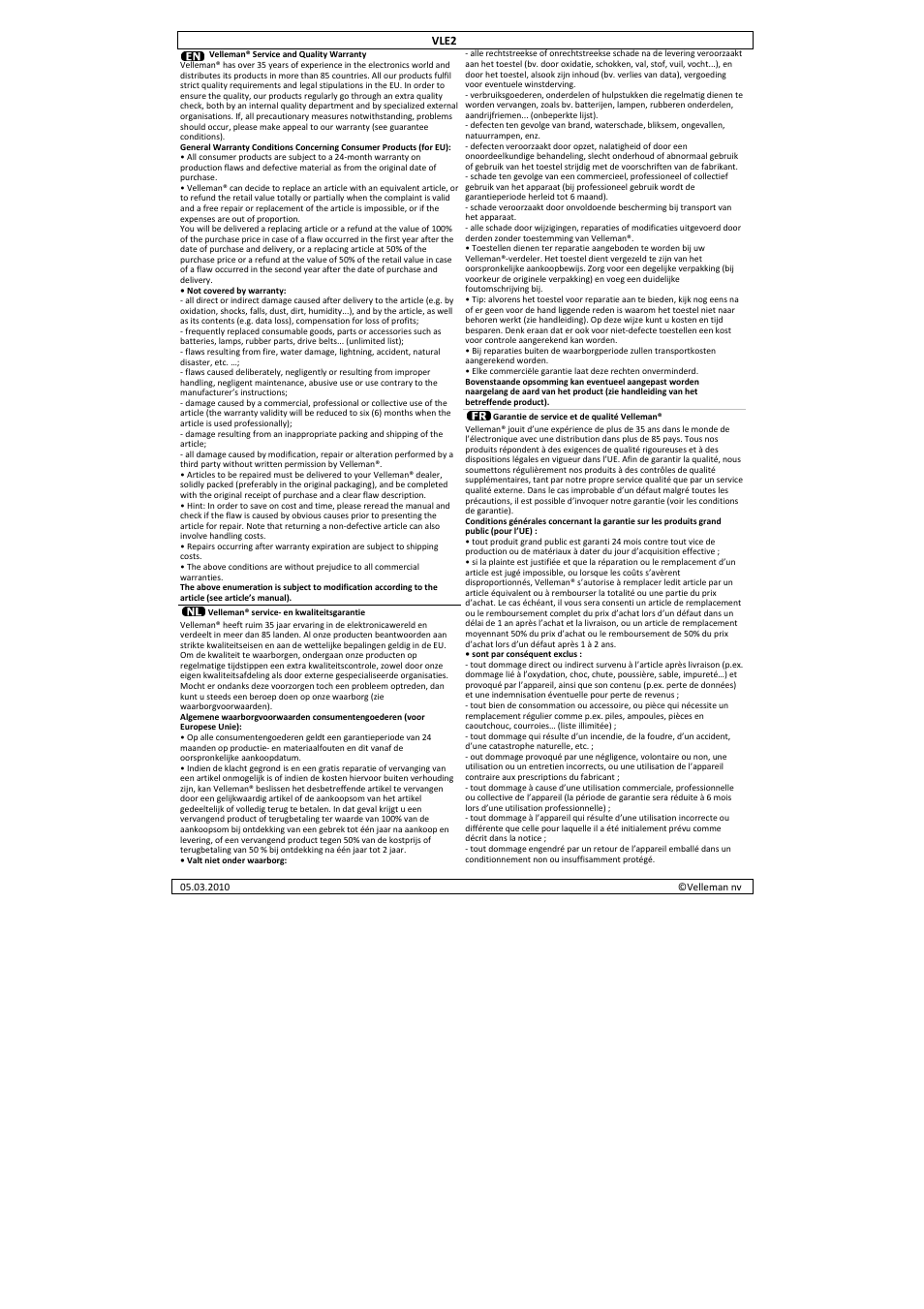 Velleman VLE2 User Manual | Page 5 / 6