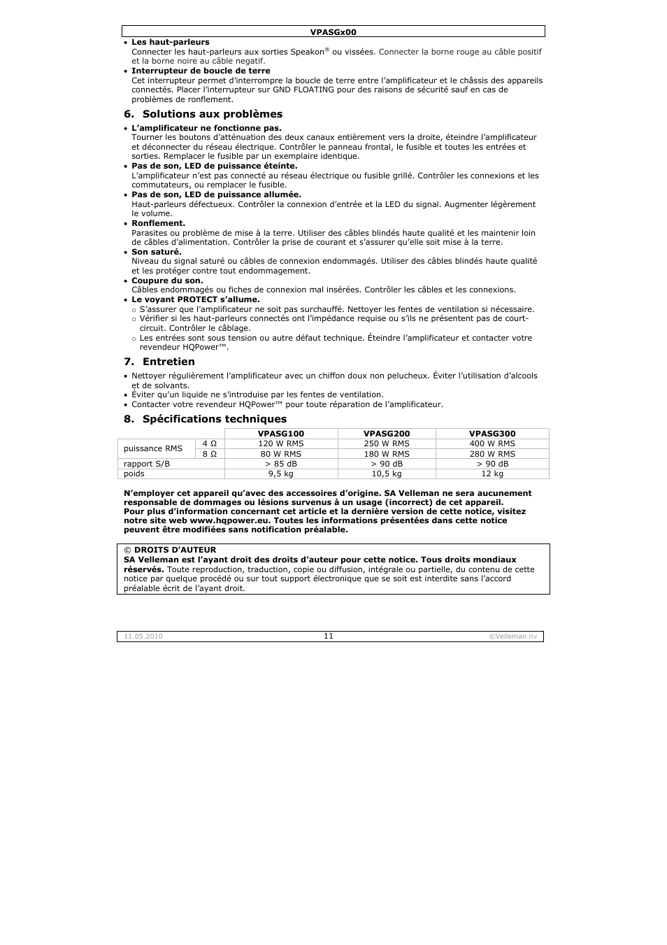 Velleman VPASG100 User Manual | Page 11 / 19