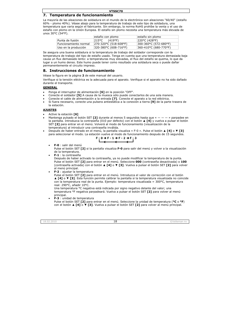 Velleman VTSSC70 User Manual | Page 18 / 26